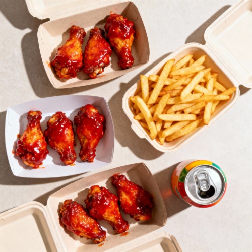 Hot Spicy Chicken Wings Meal 