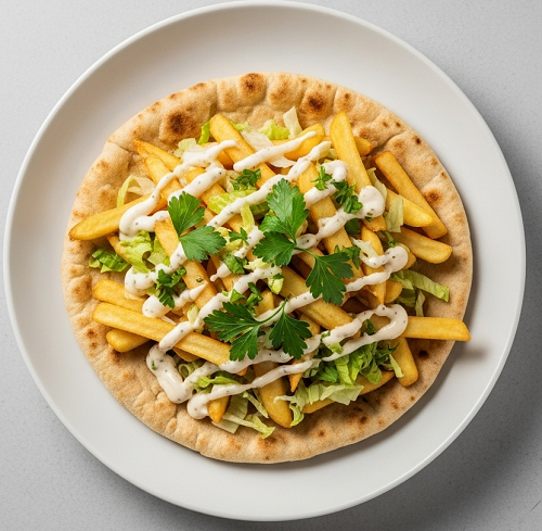 Chips In Pitta Bread 