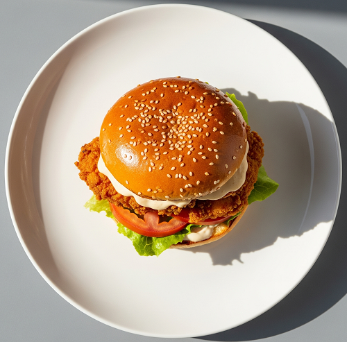 Chicken Fillet Burger With Chips 